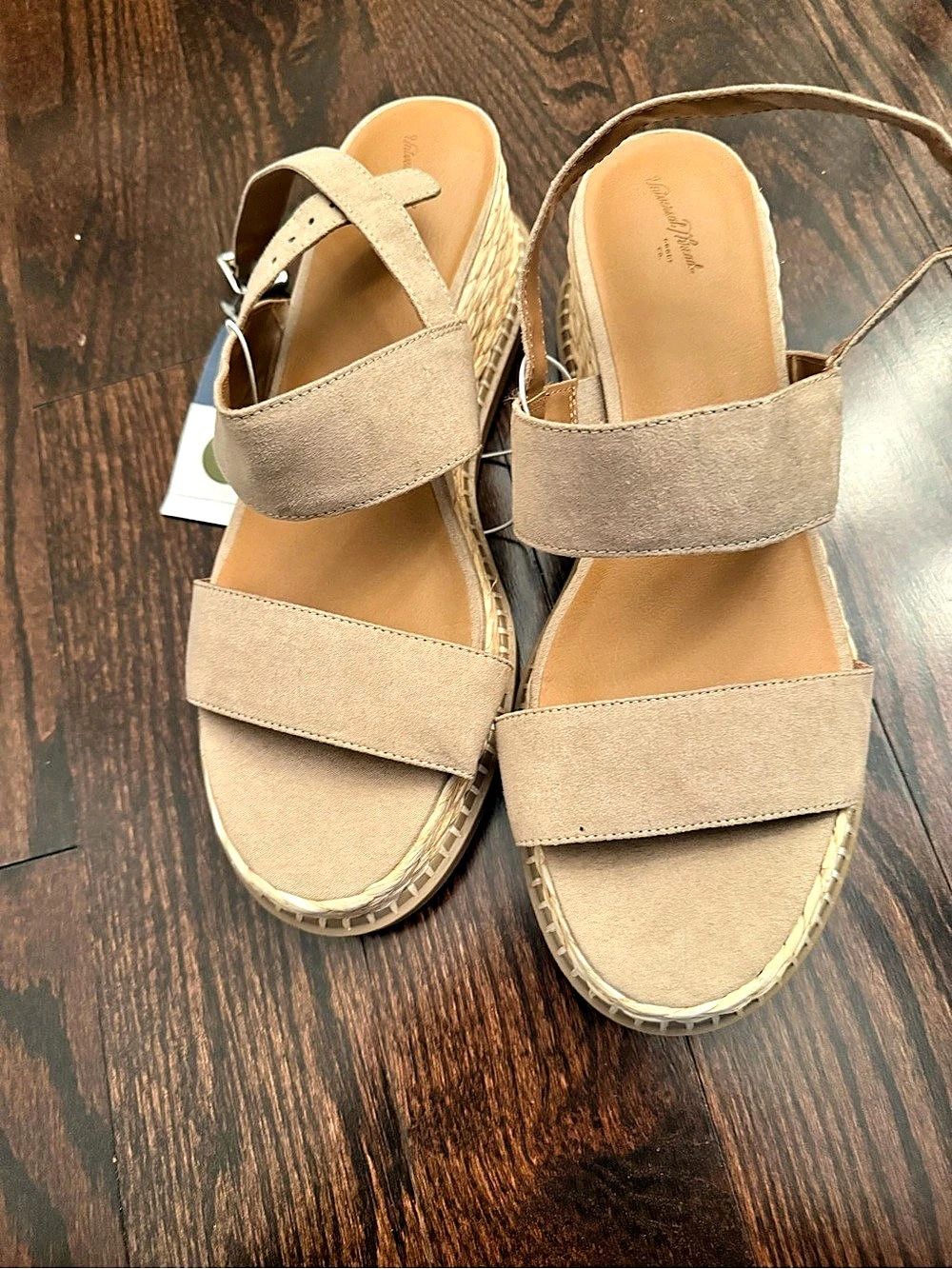 Women’s Espadrille Wedge Sandals Brown Brand New